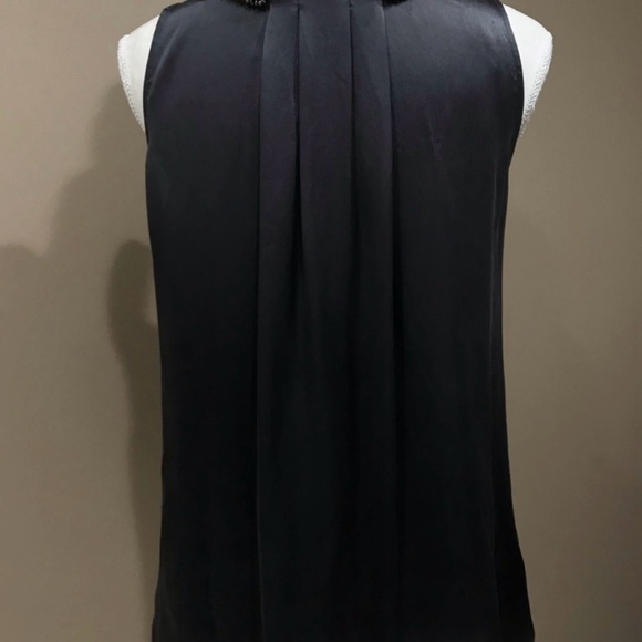 Massimo Dutti 100% silk grey blouse with back sheer, size 8 - Picture 3 of 6